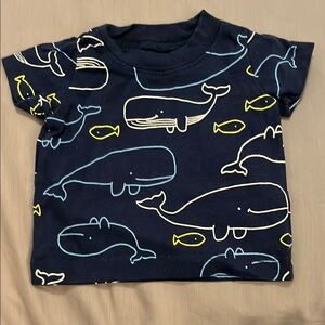 Carter's Blue Short Sleeve Tee with Marine Life Print